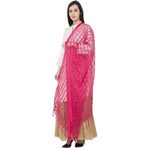 Thumbnail for A R Silk Cotton square Regular Dupatta Color Rani Dupatta or Chunni