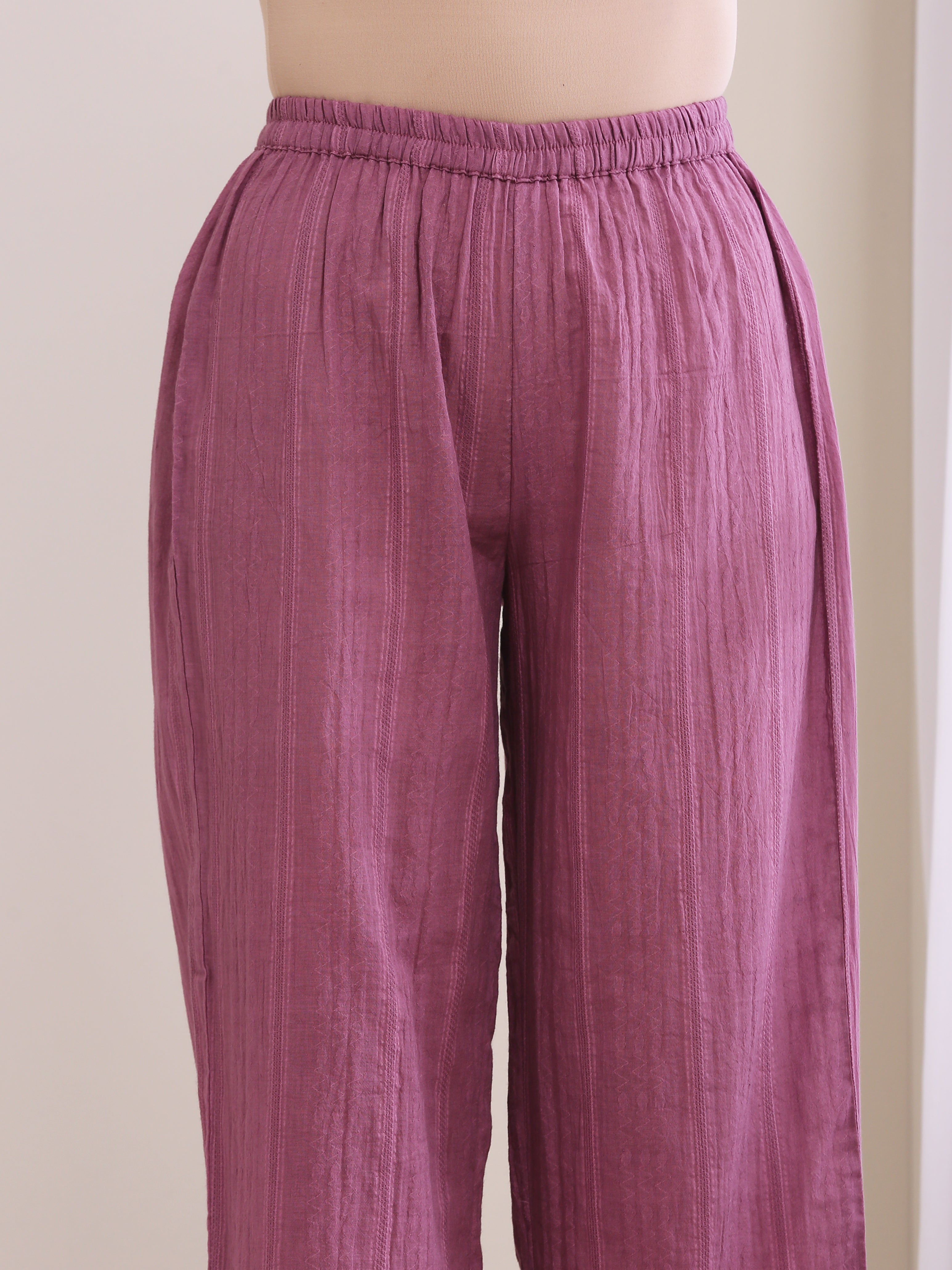 trueBrowns Onion Pink Dobby Angrakha Pant Set - Distacart