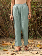 Thumbnail for trueBrowns Blue Cotton Dobby S/L Kurta Set - Distacart