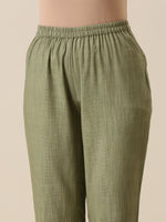 Thumbnail for trueBrowns Sage Slub Texture Boxy Fit High Low Co-Ord Set - Distacart