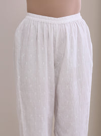 Thumbnail for trueBrowns White Dobby Front Placket Co-Ord Set - Distacart
