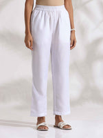 Thumbnail for trueBrowns White Slub Kurta Set - Distacart