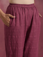 Thumbnail for trueBrowns Mauve Cotton Dobby Co-ord set - Distacart