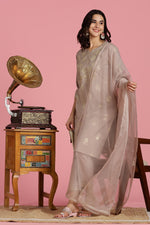 Thumbnail for BulBul Women’s Mocha Mousse Embroidered Kurta Set with Dupatta