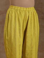 Thumbnail for trueBrowns Lime Gold Cotton Oversized Round Co-Ord Set - Distacart