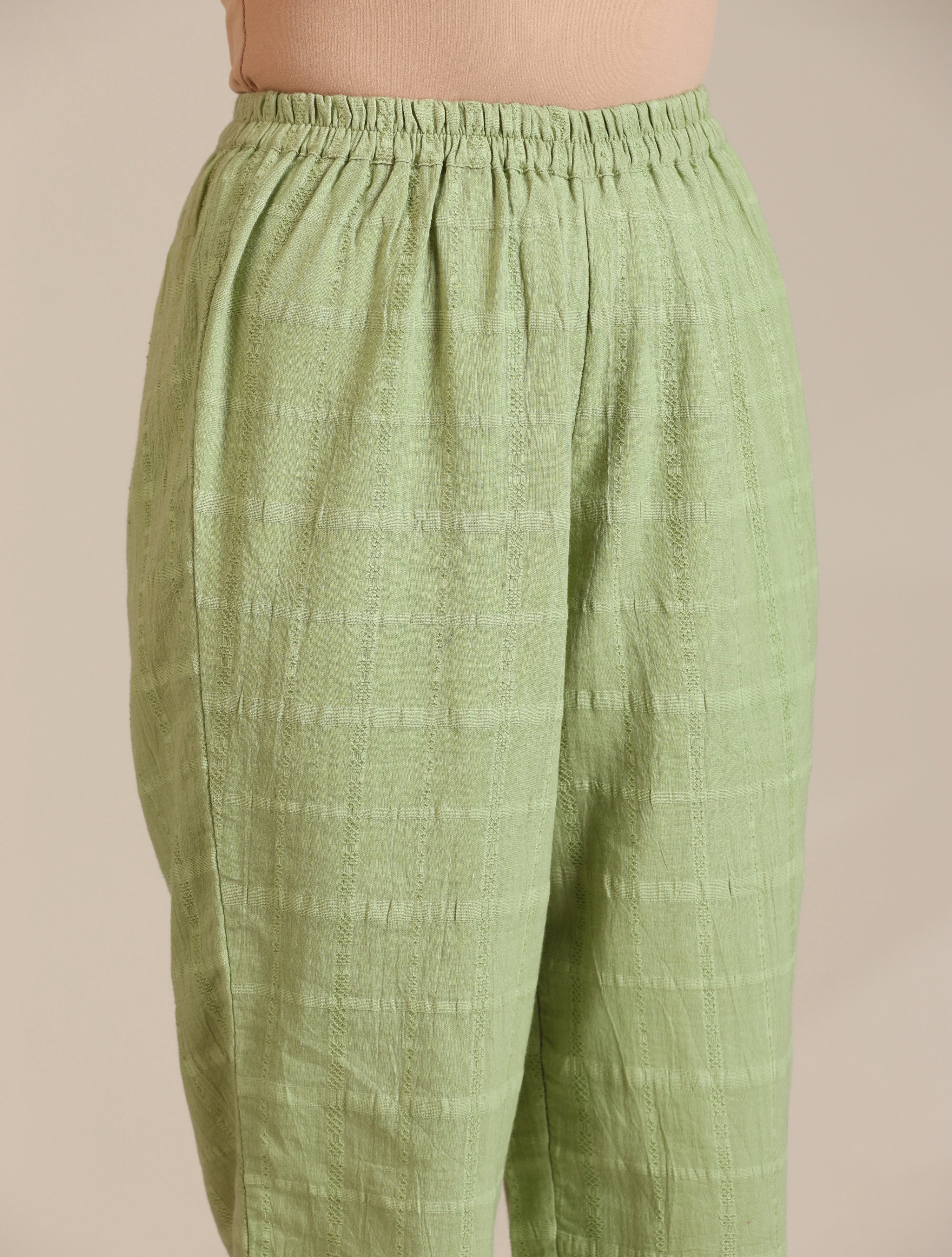 trueBrowns Green Cotton Embroidered Co-ord Set - Distacart