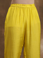 Thumbnail for trueBrowns Lime Lehariya Printed Silk Kaftan Pant Set - Distacart