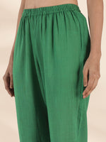 Thumbnail for trueBrowns Green Cotton Relaxed Co-ord Set - Distacart
