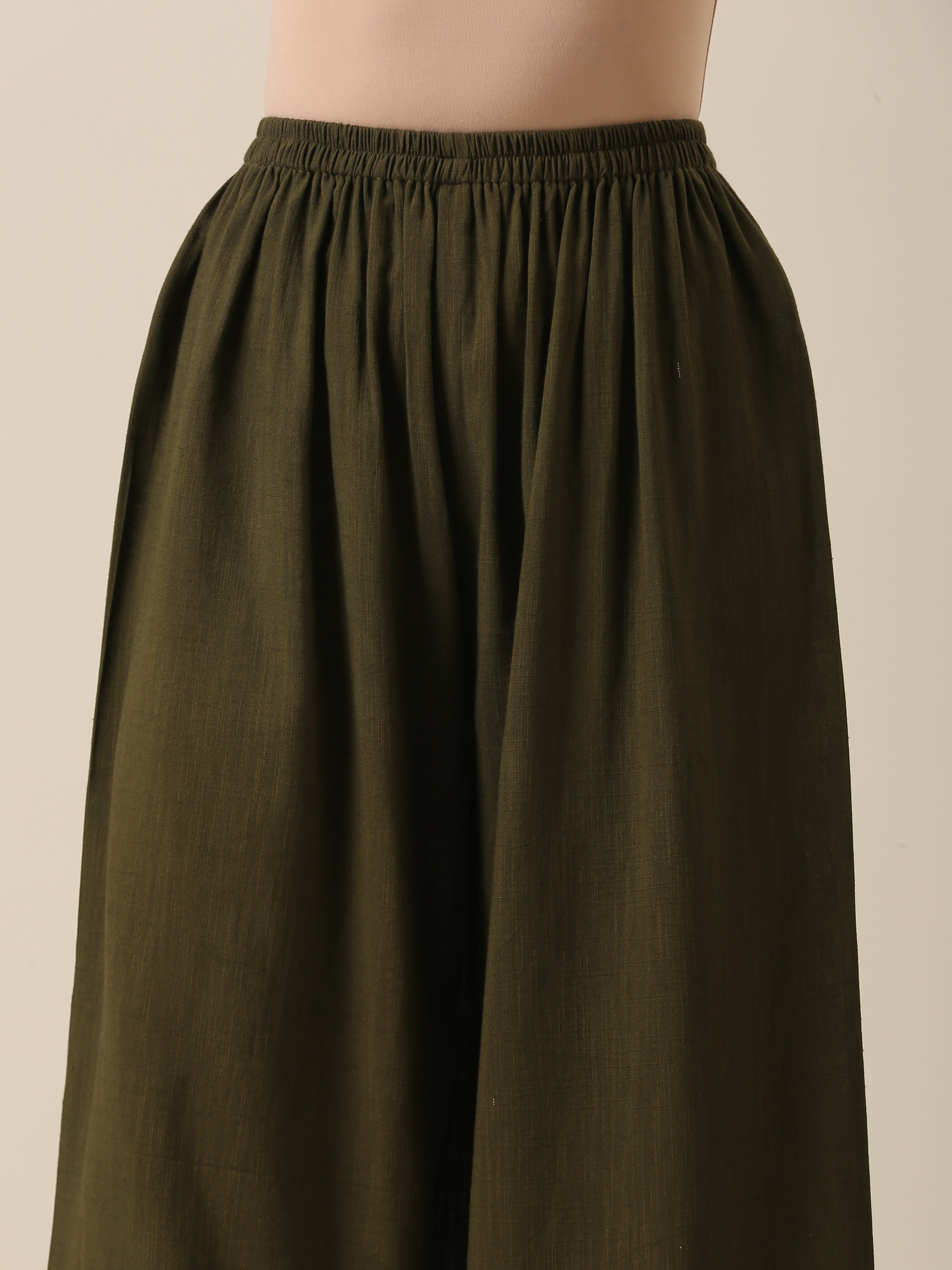 trueBrowns Lime Slub Texture Slit Kurta Palazzo Set - Distacart