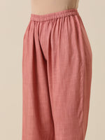 Thumbnail for trueBrowns Light Mauve Slub Textured Sleeveless Short Co-Ord Set - Distacart