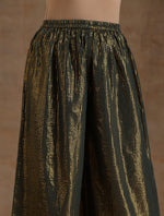 Thumbnail for trueBrowns Spectrum Blue Gold Cotton High Slit Kurta Set - Distacart