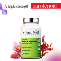 Thumbnail for Health Veda Organics Plant Based Astaxanthin Capsules - Distacart