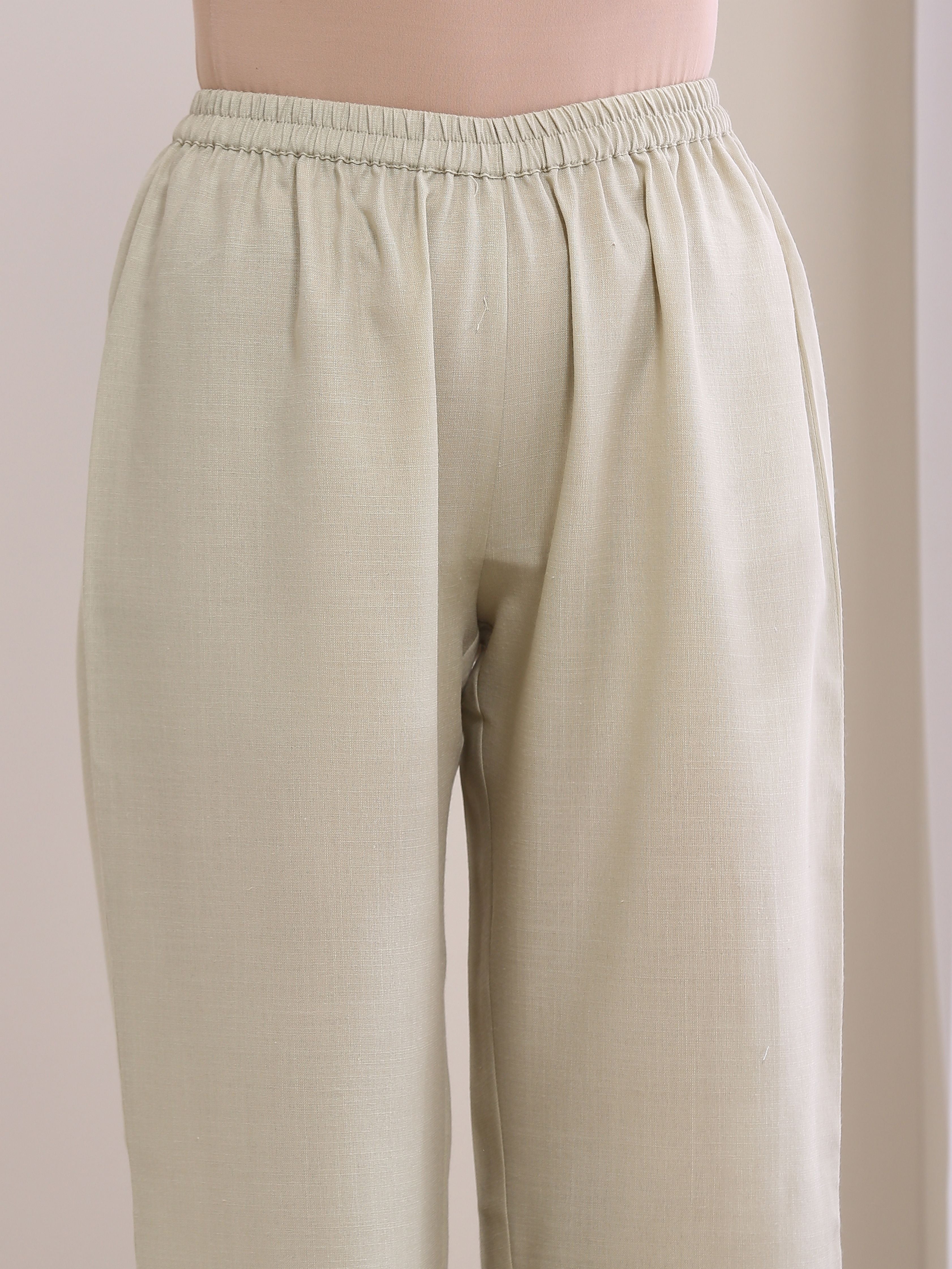 trueBrowns Light Grey Slub Co-Ord Set - Distacart