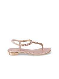 Thumbnail for Metro Embellished T - Strap Block Heels With Backstrap