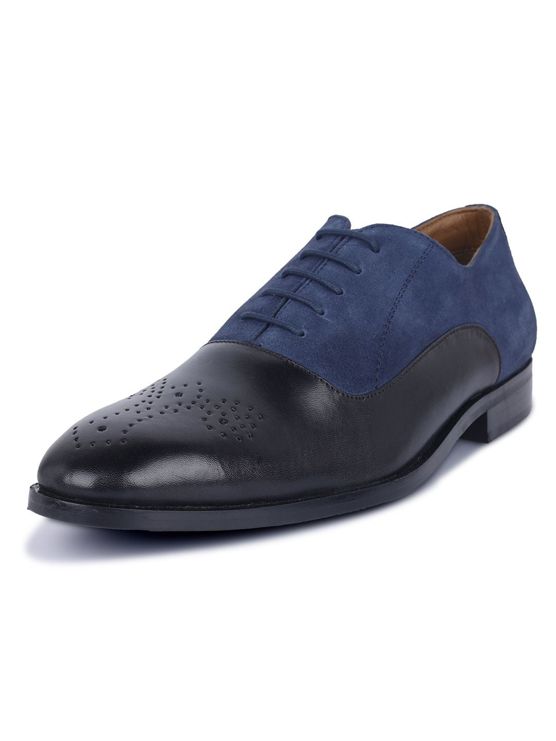 LOUIS STITCH Men Premium Leather Dual Tone Patina Brogue Shoes