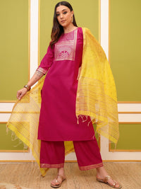 Thumbnail for Vishudh Women Ethnic Motifs Printed Regular Kurta with Palazzos & With Dupatta