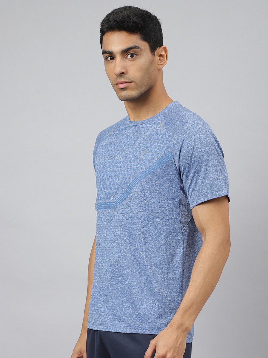 Alcis Men Heather Anti-Static Slim-Fit Round Neck Distance Running T-Shirt - Distacart