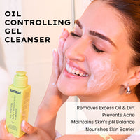 Thumbnail for Hyphen By Kriti Sanon Oil Control Daily Exfoliating Cleanser, 2% AHA + BHA Salicylic Acid Face Wash for Oily Skin & Acne - Distacart