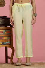 Thumbnail for BulBul Women’s Butter Yellow Embroidered Chanderi Kurta Set with Dupatta