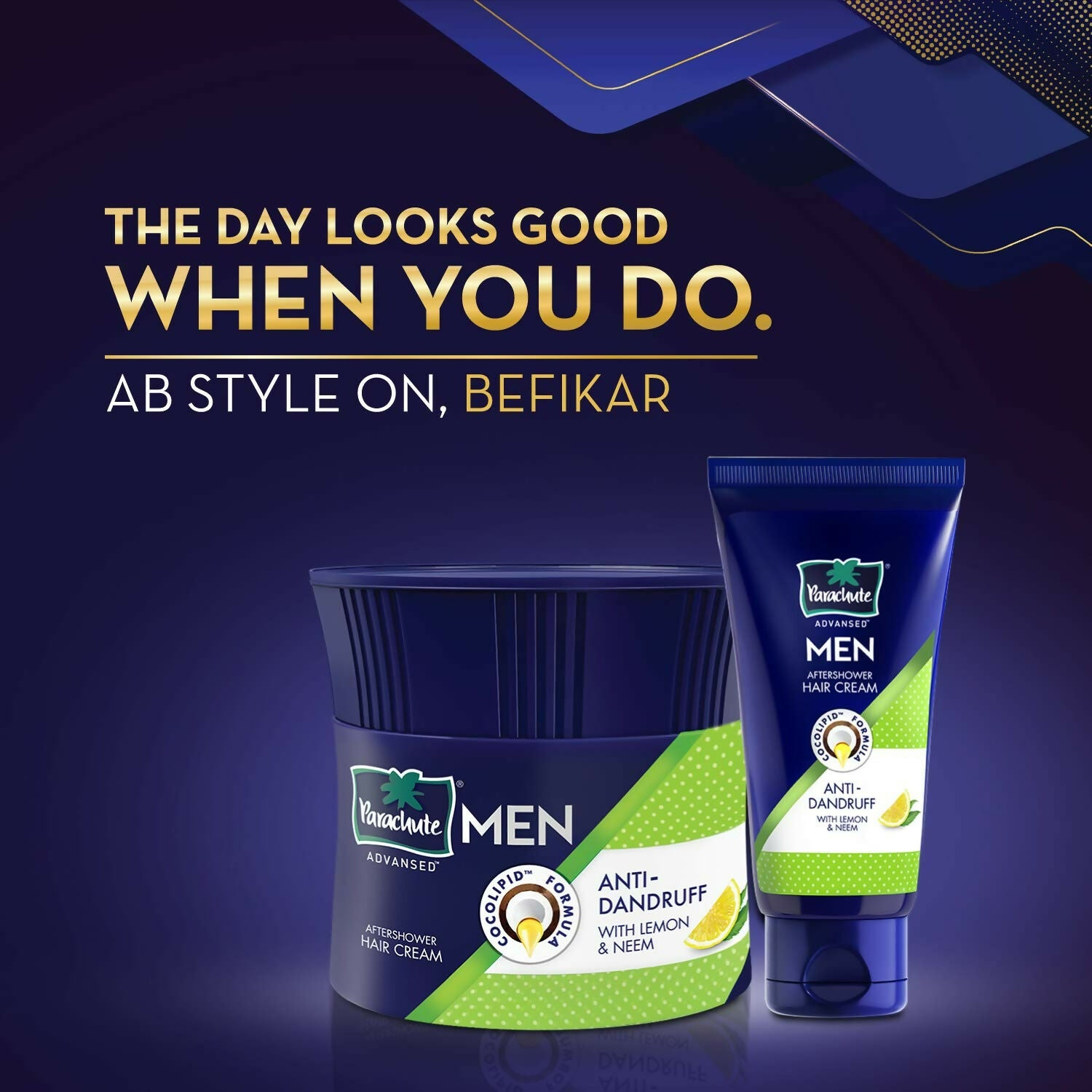 Parachute Advansed Men Hair Cream, Anti-Dandruff, With Lemon & Neem - Distacart