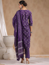 Thumbnail for Anubhutee Ethnic Motifs Printed Gotta Patti Pure Cotton Kurta With Trousers & Dupatta - Distacart