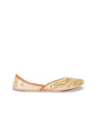 Thumbnail for House of Pataudi Embellished Square Toe Velvet Majoris