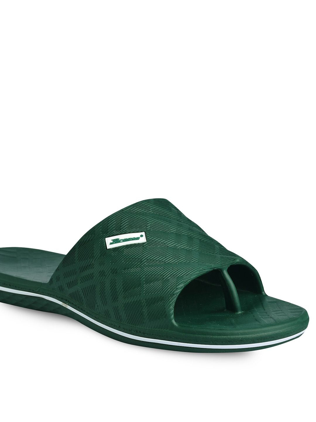 Paragon Men Green & White Rubber Sliders