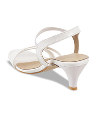Thumbnail for Metro Women White Solid Kitten Heels