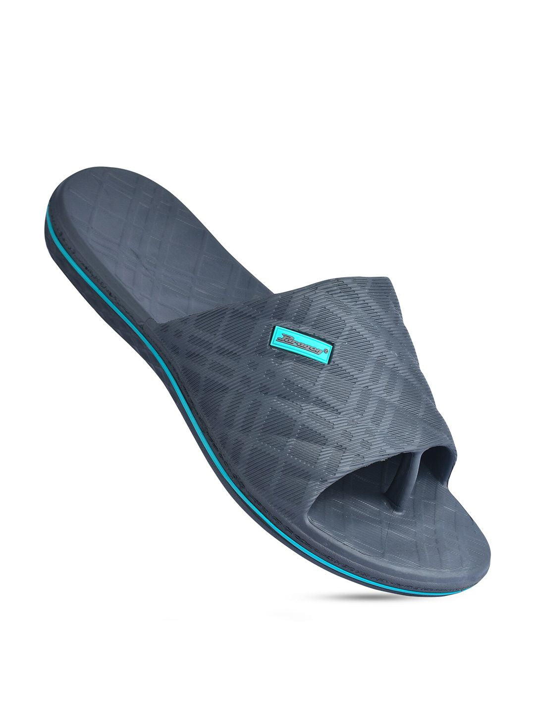 Paragon Men Grey & Blue Rubber Sliders