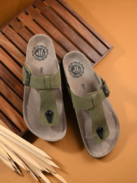 Thumbnail for Roadster The Lifestyle Co. Men Green Slip-On Comfort Sandals