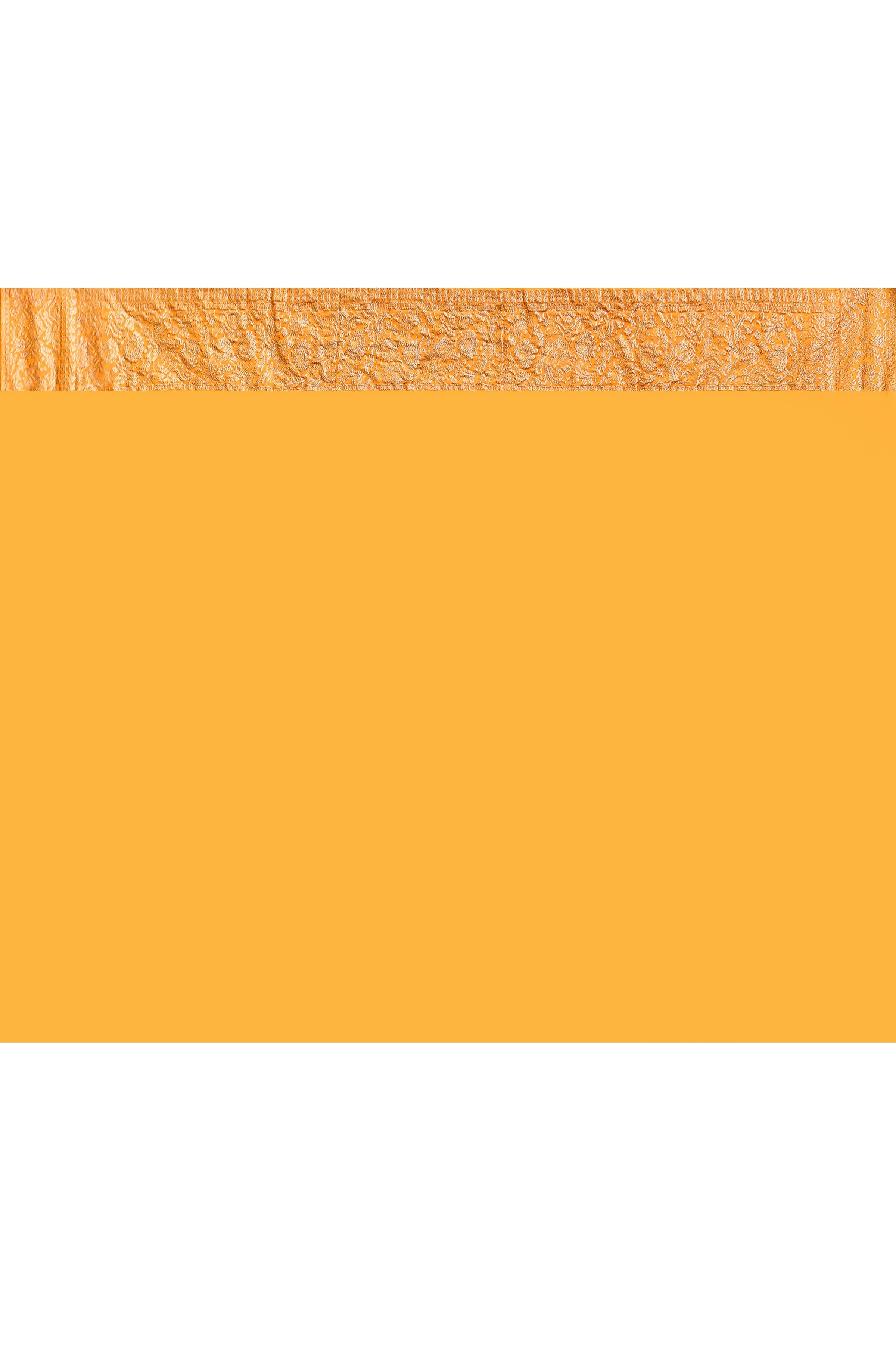 Joban Fashion Bright Pink Crepe Chiffon Pure Handloom Banarasi Silk Saree