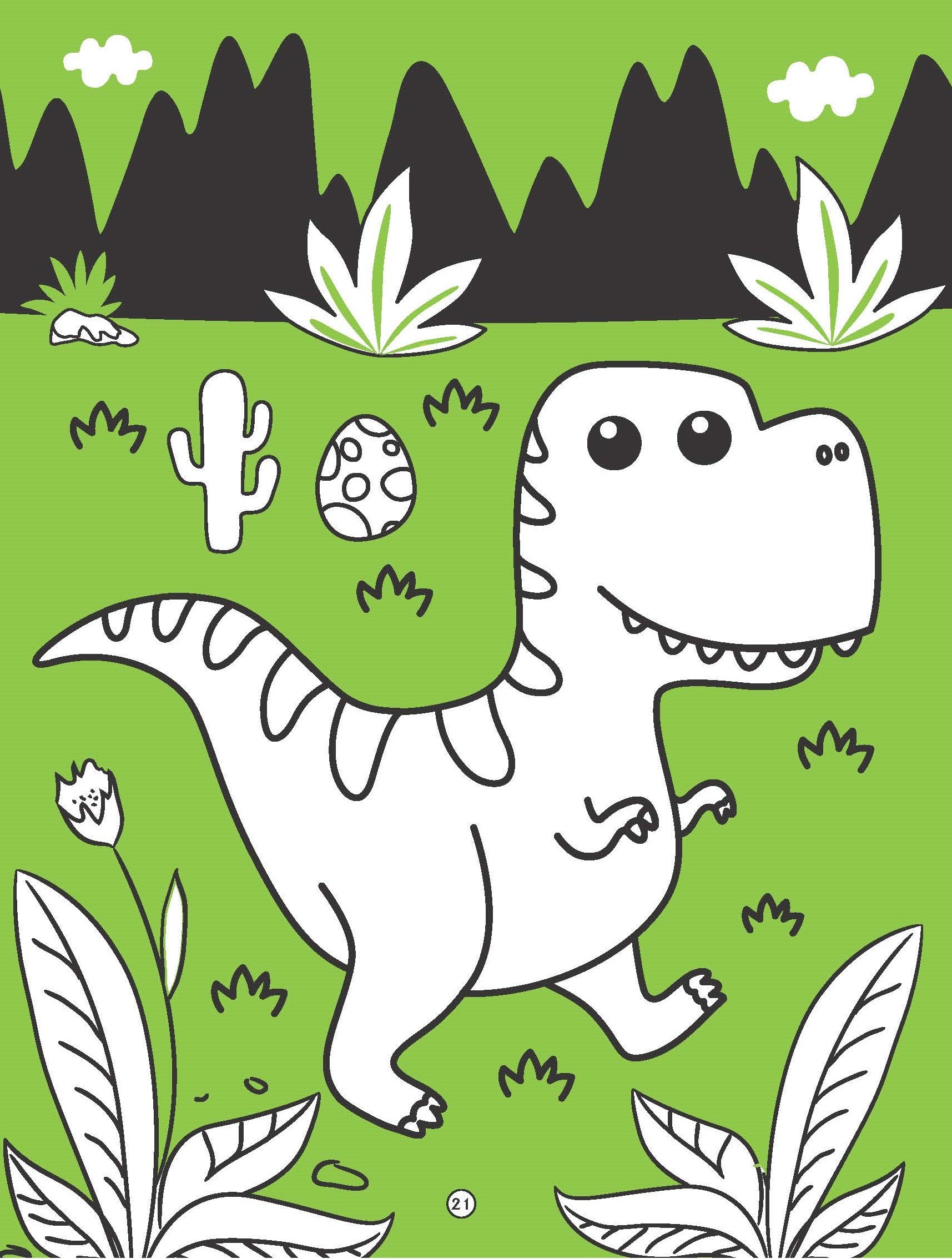 Dreamland Publications Dinosaurs Neon Colouring World Book for Kids Age 4 - 7 years with Neon Pens