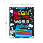 Thumbnail for Dreamland Publications Vehicles Neon Colouring World Book for Kids Age 4 - 7 years with Neon Pens