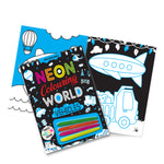 Thumbnail for Dreamland Publications Vehicles Neon Colouring World Book for Kids Age 4 - 7 years with Neon Pens