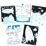 Thumbnail for Dreamland Publications Vehicles Neon Colouring World Book for Kids Age 4 - 7 years with Neon Pens