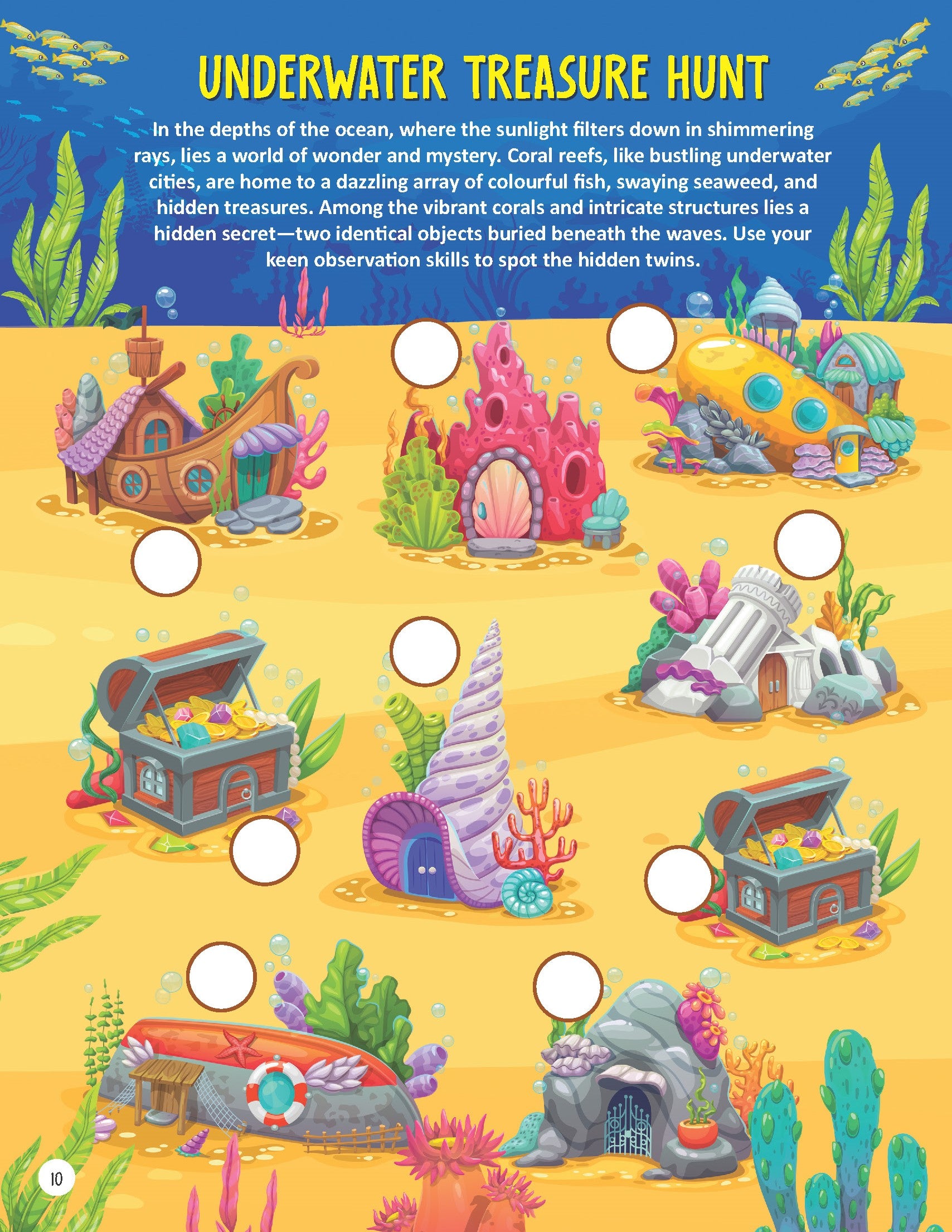 Dreamland Publications Underwater Expedition Activity Book for Kids Age 5 -10 years