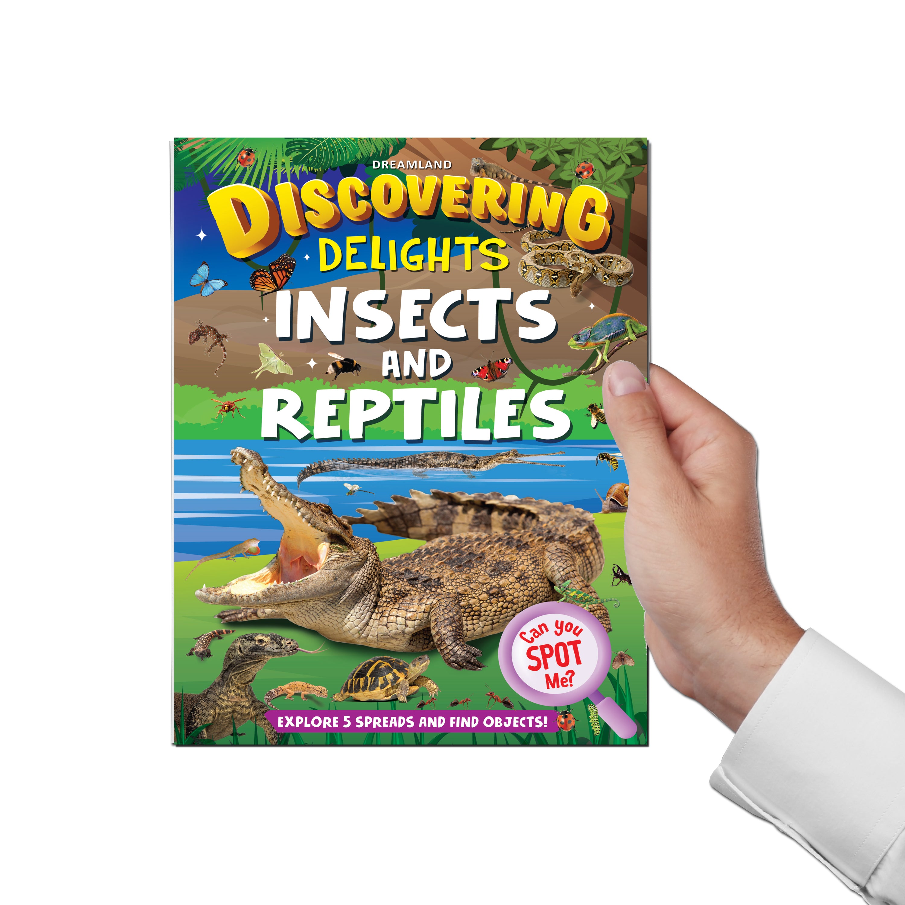 Dreamland Publications Insects and Reptiles Discovering Delights Flap Book for Kids Age 4 - 10 years