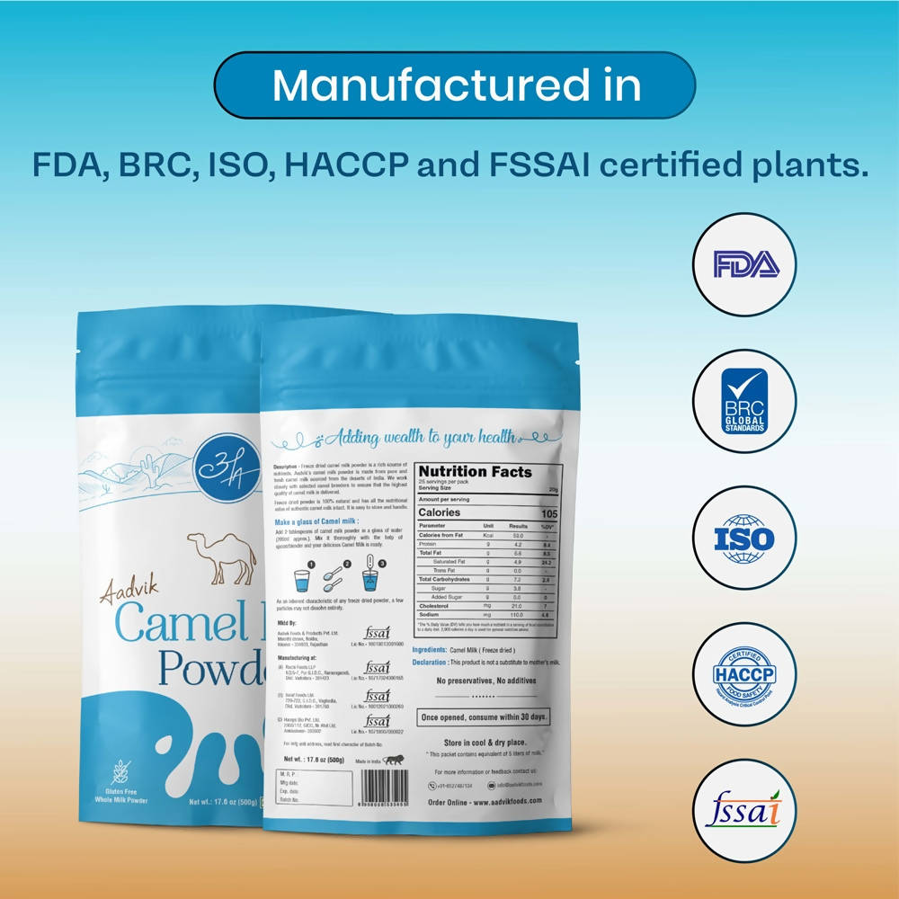 Aadvik Camel Milk Powder (Freeze Dried) - Distacart