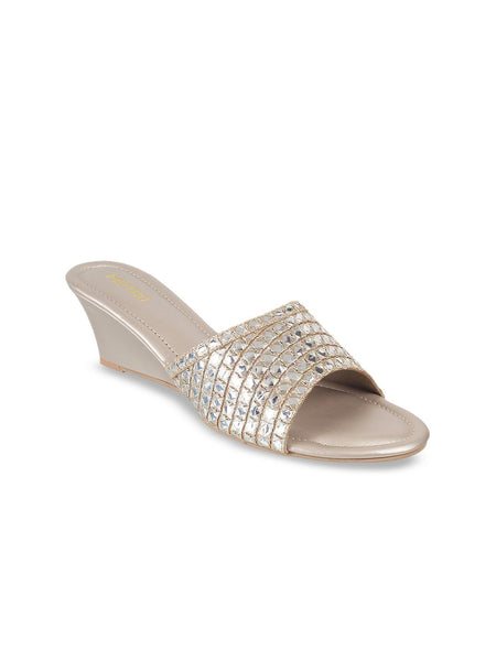Metro Embellished Open Toe Wedges