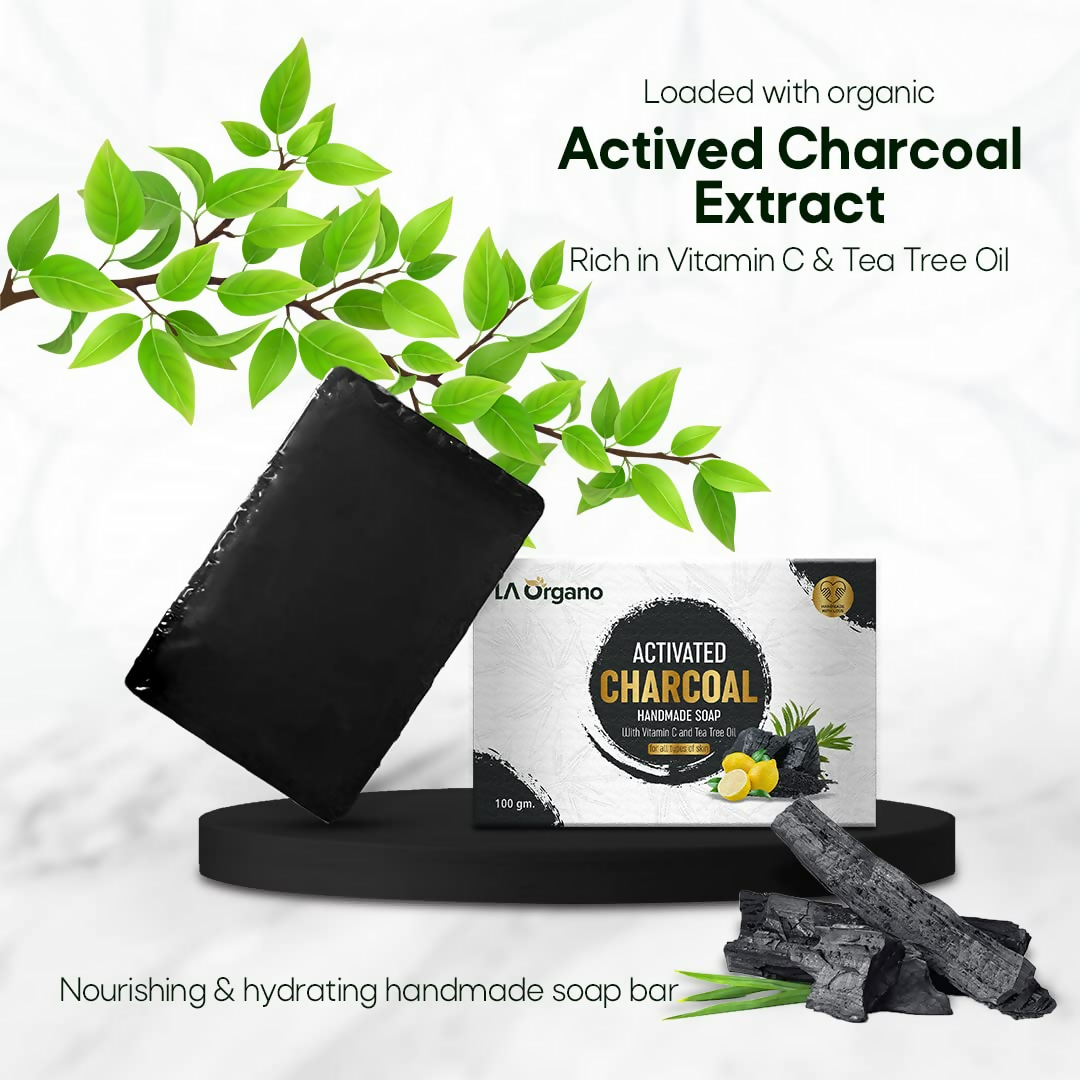 LA Organo Charcoal Handmade Soap - Distacart