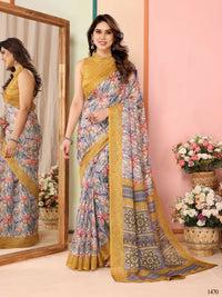 Thumbnail for Partywear Designer Mustard Kota Doriya Fancy Saree - Dyuti