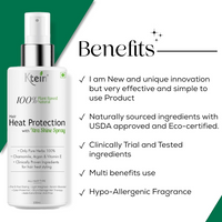 Thumbnail for Ktein 100% Plant Based Hair Heat Protection Spray With Extra Shine Chamomile Argan And Vitamin E