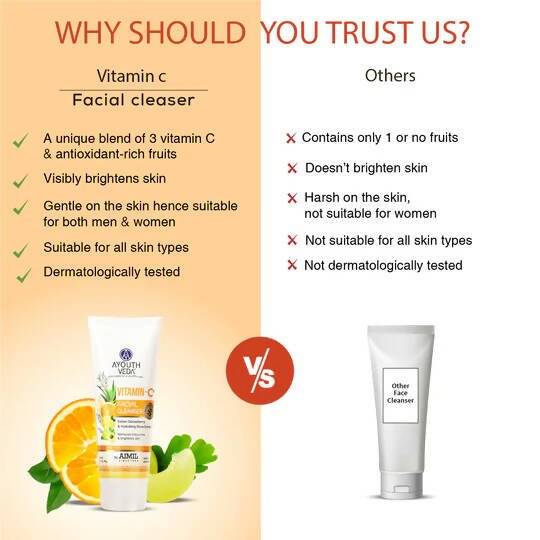 Ayouthveda Vitamin-C Facial Cleanser - Distacart