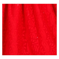Thumbnail for Akarshan viscose Lukhnowi Chikankari Anarkali kurta with Leggings - Red - Distacart