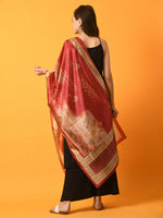 Thumbnail for Myshka Women's Black Solid Anarkali Party Kurta Set With Printed Dupatta - Distacart