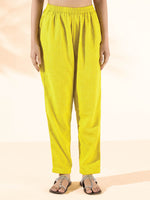 Thumbnail for trueBrowns Lime Cotton Dobby Flared Co-ord Set - Distacart