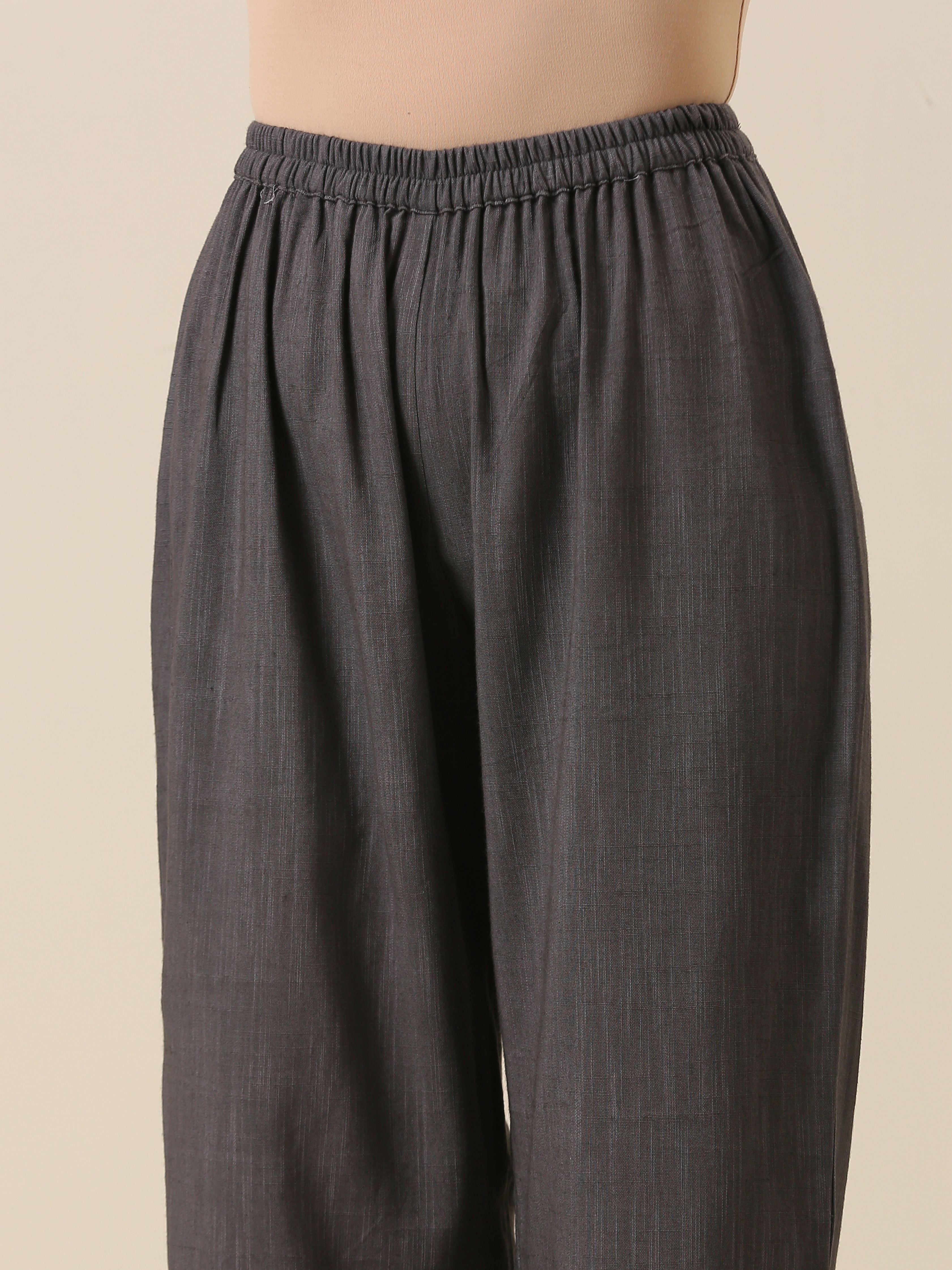 trueBrowns Slate Grey Slub Texture Collar Short Co-Ord Set - Distacart