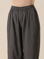 Thumbnail for trueBrowns Slate Grey Slub Texture Collar Short Co-Ord Set - Distacart