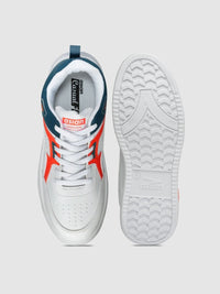 Thumbnail for ASIAN Men White Colourblocked Memory Foam Insole Sneakers