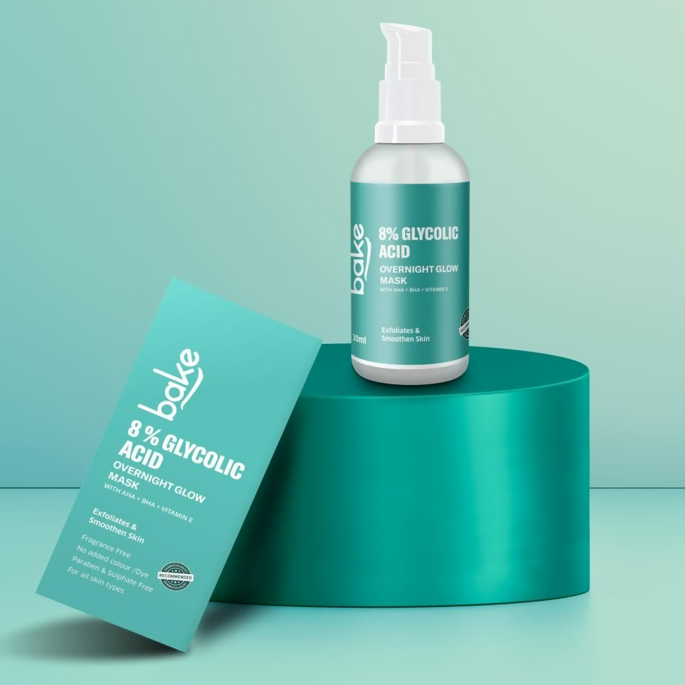 Bake 8% Glycolic Acid Overnight Glow Mask Serum - Distacart